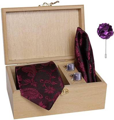 AXLON Silk Cufflink & Tie Pin Set