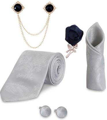 RANDOM STRIPE Satin Cufflink & Tie Pin Set