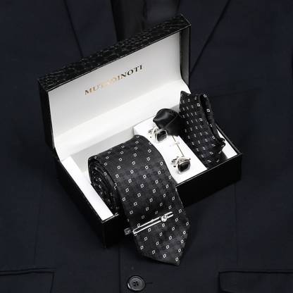 MUTAQINOTI Silk Tie & Cufflink