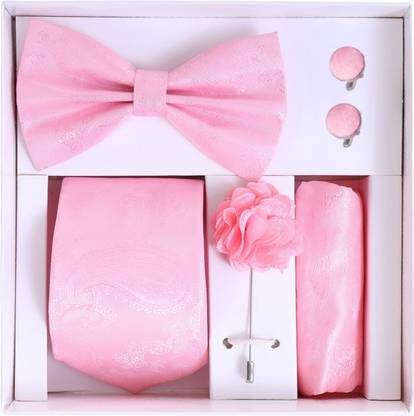 RANDOM STRIPE Satin Cufflink & Tie Pin Set