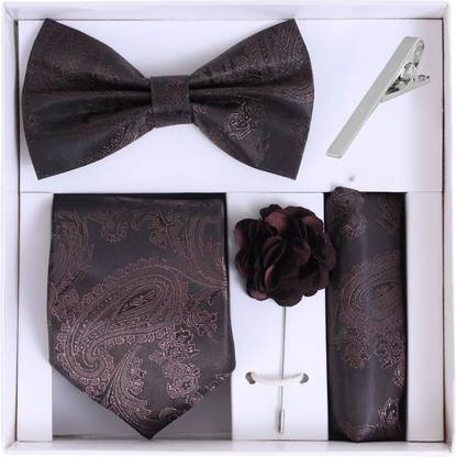 RANDOM STRIPE Satin Cufflink & Tie Pin Set