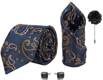 AXLON Silk Cufflink & Tie Pin Set