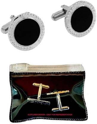 Zitti Metal, Stainless Steel, Alloy, Brass, Silver Cufflink