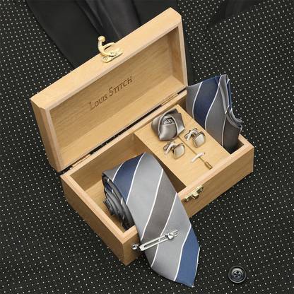 LOUIS STITCH Silk Tie & Cufflink