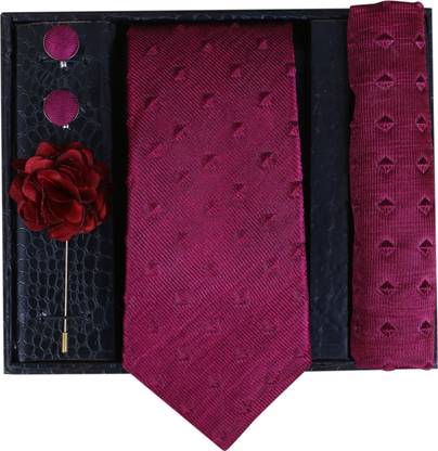 RANDOM STRIPE Satin Cufflink & Tie Pin Set