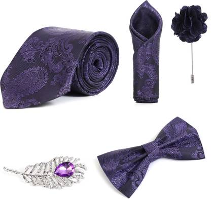 RANDOM STRIPE Alloy Cufflink & Tie Pin Set