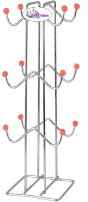 GRIDKITCHEN Pack of 1 Stainless Steel Stainless Steel M Cup Stand Coffee Mug Holder  (Silver, Cup)