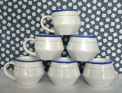 love unlimited Pack of 6 Ceramic BLUE LINE