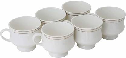 love unlimited Pack of 6 Bone China Premium Tableware Tea of 6 for Home/Office/Gifts, 140 ML