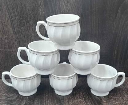 love unlimited Pack of 6 Bone China Karina design cup for daily use