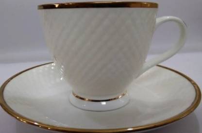 UNICON Pack of 12 Bone China NEW DIMAND CUP SOUCER SET