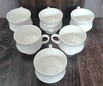 love unlimited Pack of 6 Bone China vk mona-shushi-02ups Set of 6 for Home/Office/Gifts, 140 ML