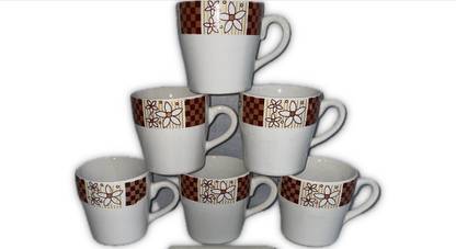 Decka Lite Pack of 6 Ceramic Tea Cups Pack of 6 Ceramic 10081410