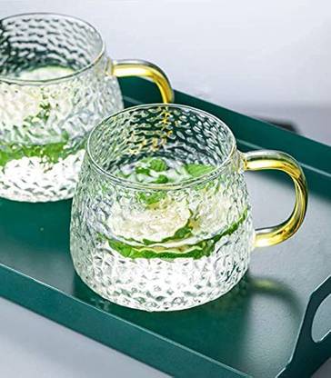 Prachi Enterprise Tea and Coffee Cup Glass Crystal Tumbler