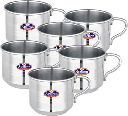 Apeiron Pack of 6 Stainless Steel Single Wall Cup Linner Pack Of 6