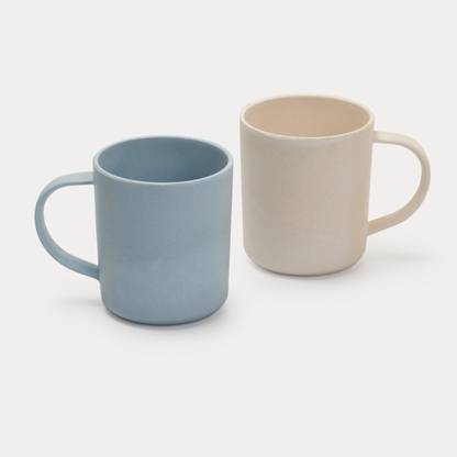 red butler Pack of 2 Bamboo Eco-Friendly Bamboo Fibre Cups 375 ML | Set of 2