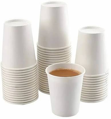 A Cube Pack of 100 Paper 200ML Disposable Paper Cups