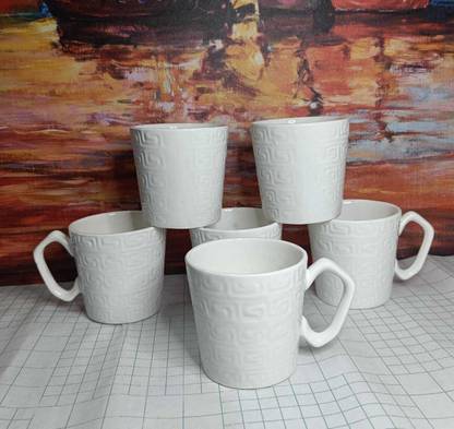 love unlimited pavees Bone China Tea Cups Set of 6 | Coffees for Home Office Ceramic Coffee Mug