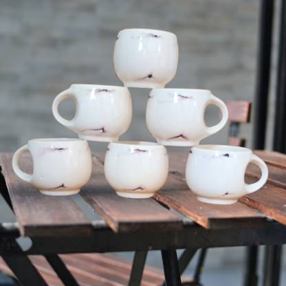 RAGHAV EMPORIUM Pack of 6 Ceramic Premium Italian Design Tea Coffee cup set for Home Office