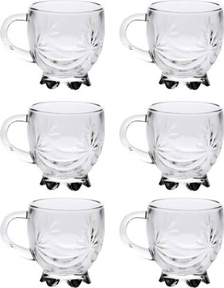 merdwal Pack of 6 Crystal Tea Cup/Mug, COFFEE