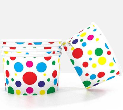 Paricott Pack of 100 Paper Container 100ml Design -1 (Pack of 100 Cups)