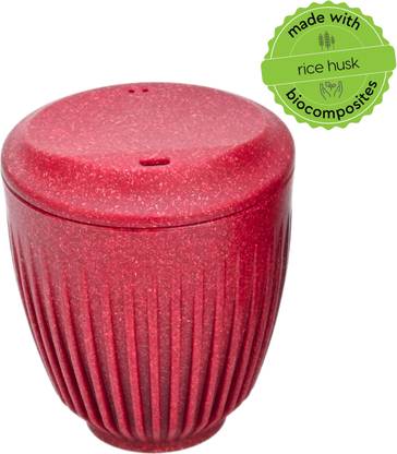 Eha Pack of 1 Biocomposite Earth-Friendly Retro Cup | Made with Rice Husk & Bamboo Fibers | Coffee sipper