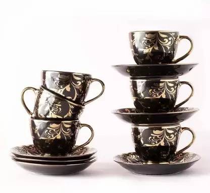 SHYAM TRAIDERS Pack of 12 Bone China and saucer set