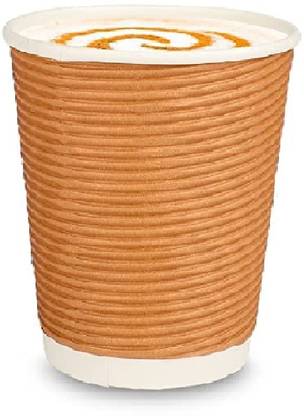 ACHIEVERPACKER Pack of 150 Paper Eco-Friendly Ripple Paper Disposable Glass/Cup for Juice,Tea 250ml Pack of 150