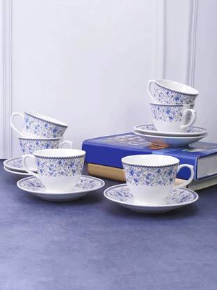 UPC Pack of 12 Ceramic Premium Cup Set, Cup Plate tea Set, Tea Cup And Saucer.