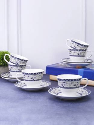 UPC Pack of 12 Ceramic Premium Cup Plates Tea Set or Tea Cups With Saucer , Cup Sets for Home