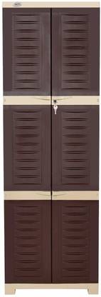Supreme Fusion-03, Plastic Almirah For Storage-G.Brown Plastic Cupboard