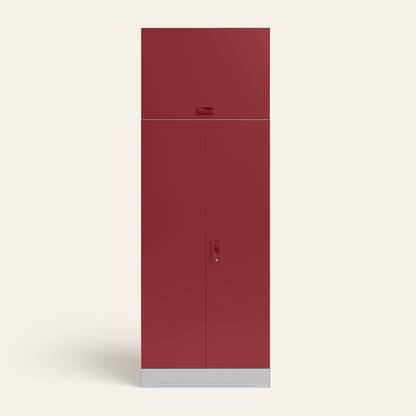 Godrej Interio Slimline 2 Door with Overhead Unit Metal Almirah