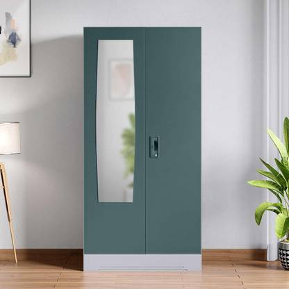 Godrej Interio Slimline 2 Door with Locker with Mirror Metal Almirah