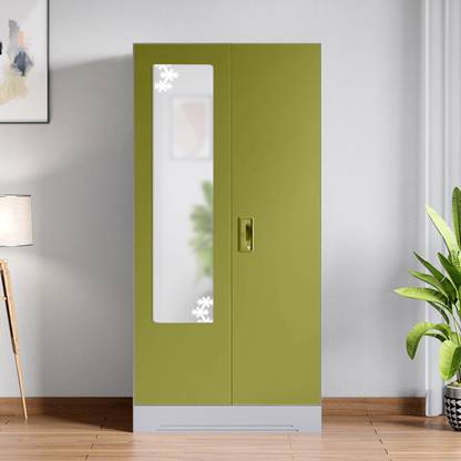 गोदरेज इंटेरियो Slimline 2 Door with 4 Shelves and Star Design Mirror मेटल अलमारी