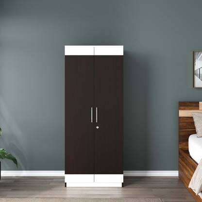 CuteKitchen CK BW 127 2 door Wenge White Engineered Wood Almirah