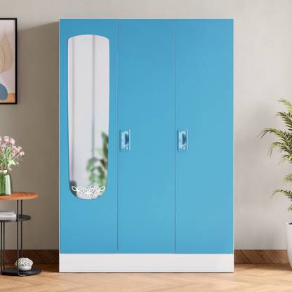 Godrej Interio Slimline 6 Shelves, 2 Drawers, M3 Mirror Metal Almirah
