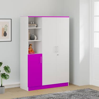 CuteKitchen CK BW 70077 Pink Krishna Bheem Engineered Wood Cupboard