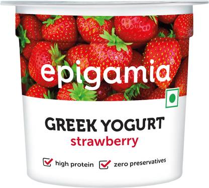 EPIGAMIA Greek Fruit Yogurt Strawberry Flavored Yogurt Flavored Yogurt
