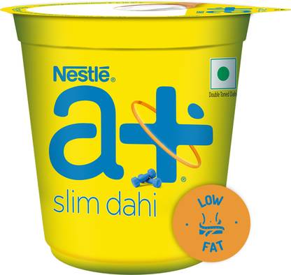 Nestle a+ a+ Slim Dahi, Low Fat Curd, Plain Curd
