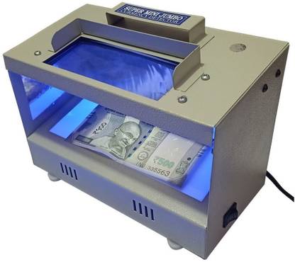 DRMS STORE Fake Note Detector Machine with Blue UV Lamp and White Light Countertop Currency Detector
