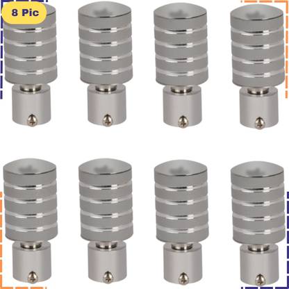 ZAPEX Grey Rod Rail Bracket, Curtain Knobs Metal
