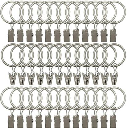 SoftSwiss Silver Curtain Rings Metal