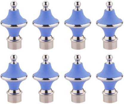 ZYREX Blue Rod Rail Bracket, Curtain Knobs Metal