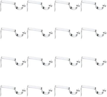 METZO Silver Rod Rail Bracket, Curtain Knobs Metal