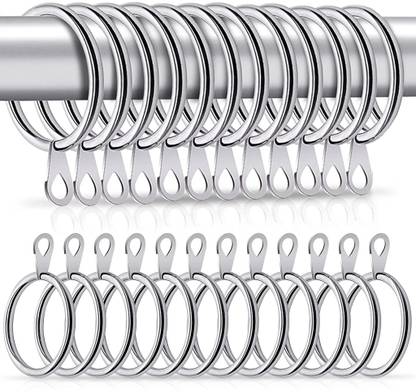 HASTHIP Metal 37mm Inner Diameter & Eyelets for Window Rods Curtain Ring
