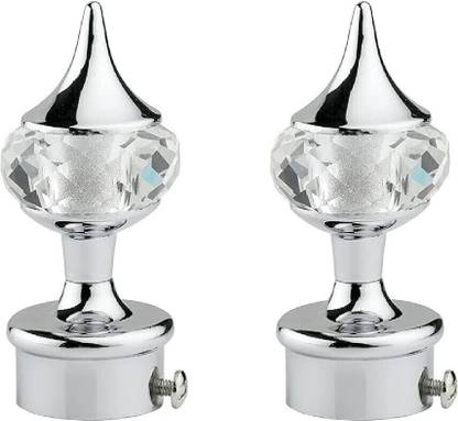 AVLEN Silver Rod Rail Bracket, Curtain Knobs, Tassels, Curtain Rods Metal