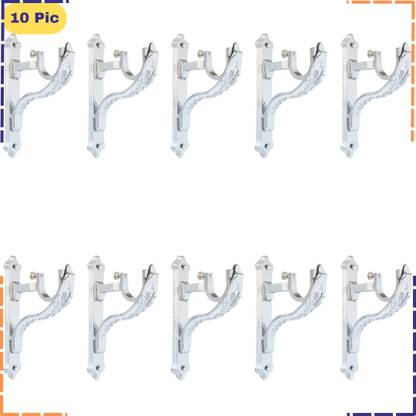 ZAPEX Silver Rod Rail Bracket Metal
