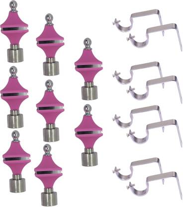 Lonestar Pink Curtain Rods, Curtain Hooks, Curtain Rings, Rod Rail Bracket, Curtain Knobs Metal