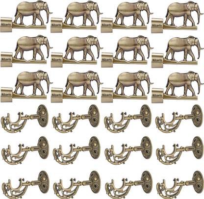 Bzcarts Beige Curtain Knobs, Curtain Rings, Curtain Rods, Rod Rail Bracket, Curtain Hooks