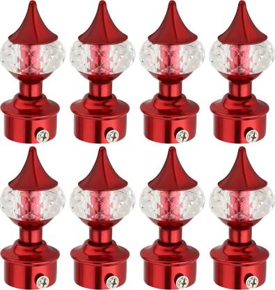 Ghazian Red Curtain Knobs, Rod Rail Bracket Metal